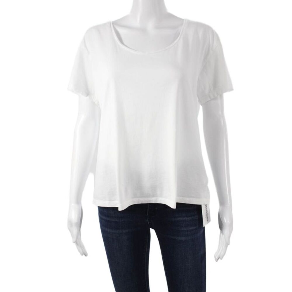 Mate Womens Basic Scoop Neck Short Sleeve Organic Cotton T Shirt Size M